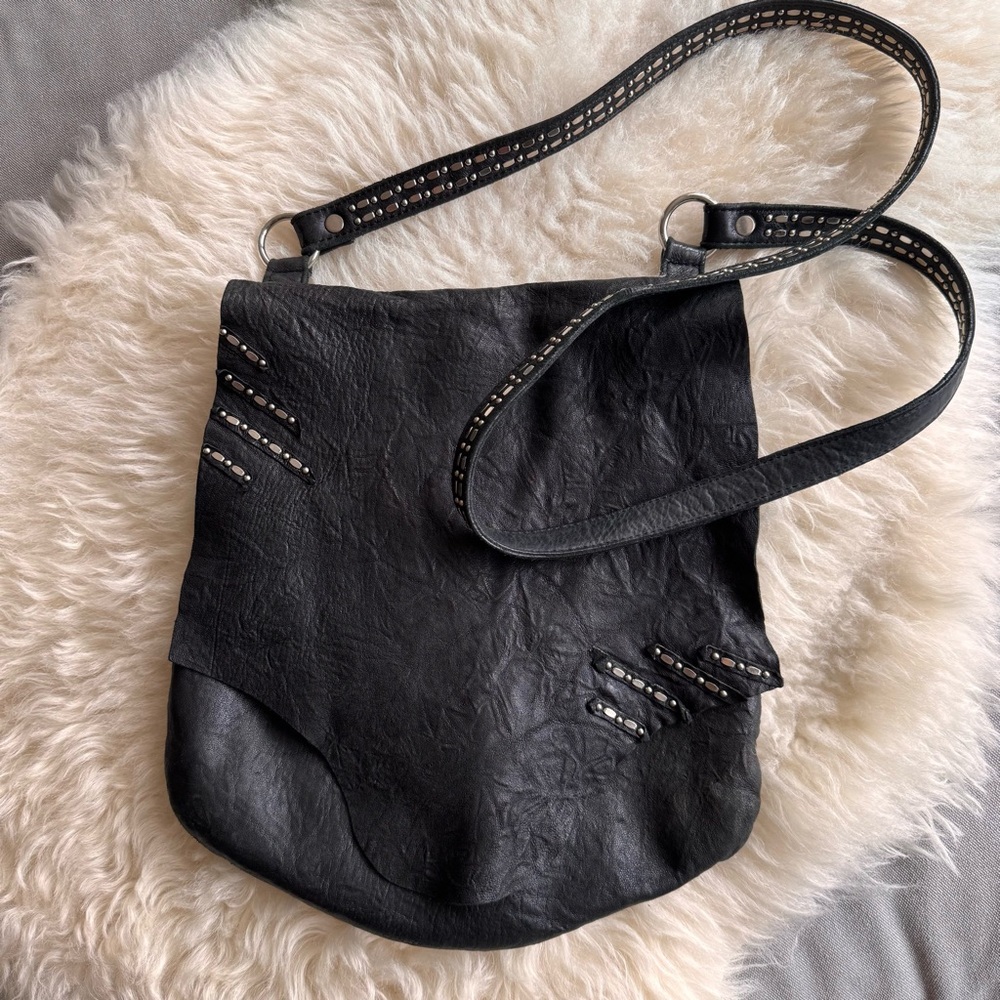 Chic Black Leather Crossbody Bag